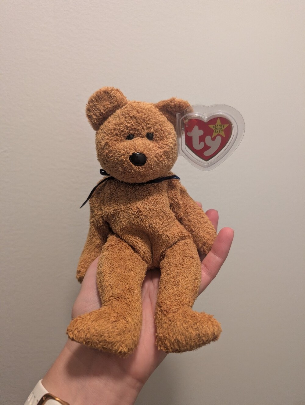 "Fuzz" Ty Beanie Babies Brown Plush Bear